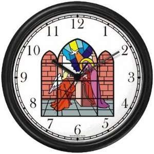  Virgin Mary and Angel Gabriel (Stained Glass) Christian Theme 