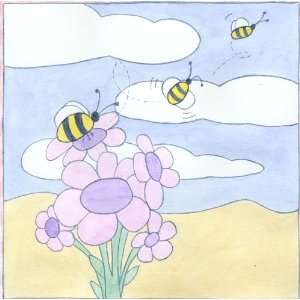  Bee with Gingham I Canvas Reproduction