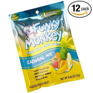 Funky Monkey Snacks Carnaval Mix, 12   0.42 Ounce Bags  