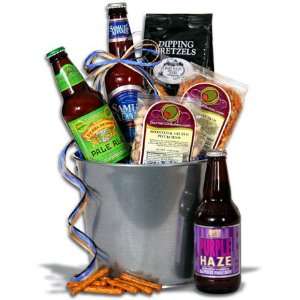  Microbrew Beer Bucket Gift Basket   3 Beers Grocery 