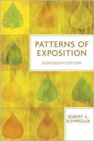 Patterns of Exposition, (0321409213), Robert A. Schwegler, Textbooks 