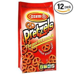 Osem Salted Pretzel Twist, 14.1 Ounce Packages (Pack of 12)  
