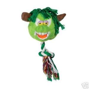  GREEN Ugly Tugs Plush & Rope Halloween Dog Toy