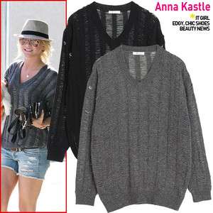   New Womens Drop Stitch Knit Wool Sweater Top size Small S Black Gray