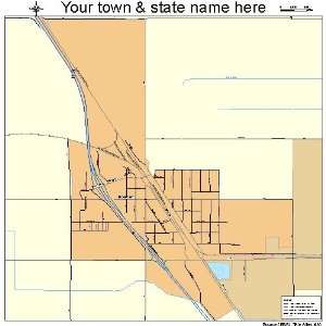  Street & Road Map of Goshen, California CA   Printed 
