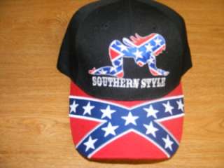 CONFEDERATE FLAG BILL SOUTHERN STYLE REDNECK HAT CAP  