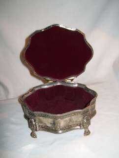   box description vintage crest jewelry box trinket casket box top of