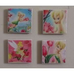  4 Tinkerbell Tile Magnets