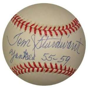  Tom Sturdivant Yankees 55 59 SIGNED Official AL Baseball 