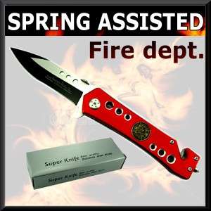 Fire Dept Spring Assisted Pocket Knives Rescue Tool SET   149  