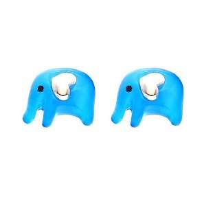  [Aznavour] Lovely & Cute Love Dumbo Earring / Sky Blue 
