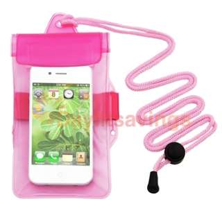   Case+Pink Waterproof Bag+3x Privacy SP for HTC Rider/Raider 4G  