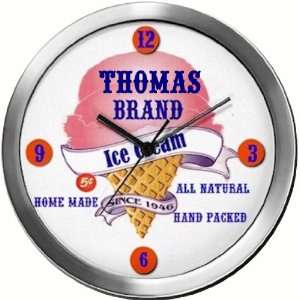  THOMAS 14 Inch Ice Cream Metal Clock Quartz Movement 