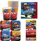 DISNEY CARS 2 Birthday Party 16 Plates Cups Napkins Tablecover 3 D Set 