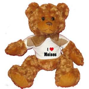   Love/Heart Moises Plush Teddy Bear with WHITE T Shirt Toys & Games