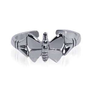   Sterling Silver Cute Butterfly Design Toe Ring Animal Toering Jewelry