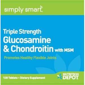 Simply Smart   Glucosamine & Chondroitin w/ MSM Triple Strength, 120 
