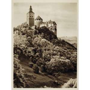  1928 Burg Schlaining Castle Hill Austria Photogravure 