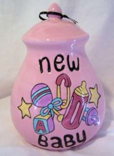 BABY FUND ceramic savings bank wishing pot GIRL NEW  