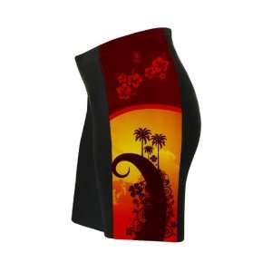    Tropical Sunset Cycling Shorts for Women