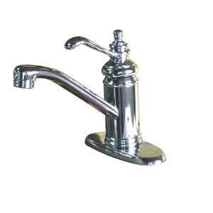   Lavatory Faucet with Push Up Pop Up, Vintage Brass