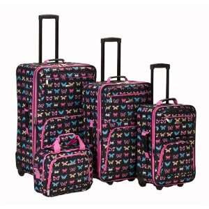  4 Pc Rockland Butterfly Luggage Set By Fox Luggage