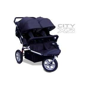 Tike Tech CityX3 CLASSIC BLACK Double Twin Child Stroller  