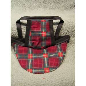  Dog Hat  Red and Green Plaid Design MEDIUM Everything 