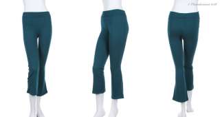 Solid Plain Capri Fold Over Yoga Pants (Good Quality) VARIOUS COLOR 