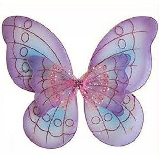 Lavender Purple Pink & Blue Fairy Princess Butterfly Costume Wings 