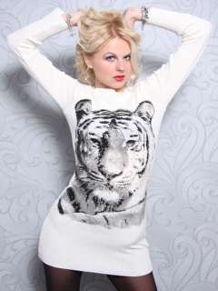2012 Spring/Summer Fashion Full Sleeve Tiger Print JUMPER