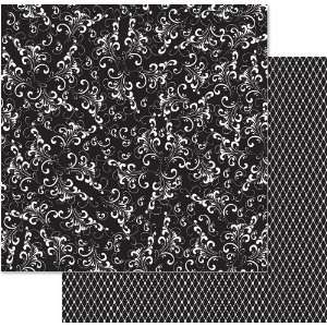 Tie The Knot Wedding Double Sided Cardstock 12X12 Flourishes/Black