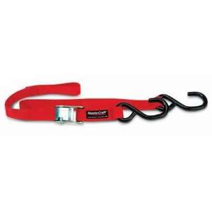MasterCraft 400009 Tie Down Strap With Soft Loop And Cam Buckles Red 