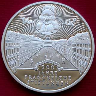 Germany.Silver Coin 10 Mark Franckesche StiftungenPROOF  