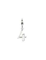 Amore & Baci Charming Life Silver Number 4 Charm   Fits On Thomas 