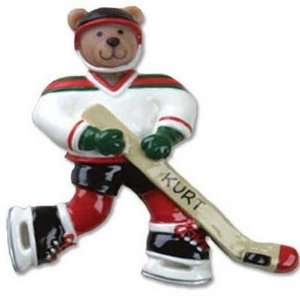  Hockey Bear Personalized Ornament