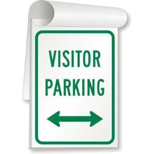 Visitor Parking (with Bidirectional Arrow) SignBook Plastic Banner, 14 