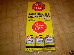 SOLDER SEAL RADIATOR STOP LEAK CANS IN DISPLAY BOX NOS  