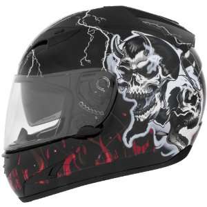 Cyber Helmets US 97 Graphics Helmet, Good N Evil Red, Helmet Type 