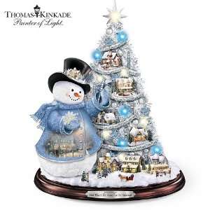  Thomas Kinkade Snowman Pre Lit Christmas Tree Sno Place 