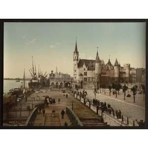   of the Steen with the port, Antwerp, Belgium,c1895