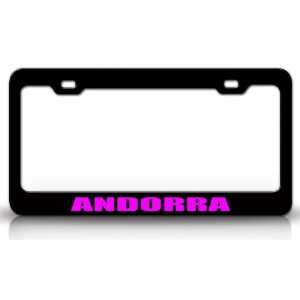  ANDORRA Country Steel Auto License Plate Frame Tag Holder 