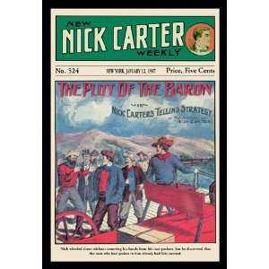  Nick Carter The Plot of the Baron 20X30 Paper with Black Frame 