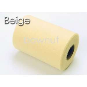  Beige   6x100y 100% Nylon Tulle Roll or Spool Arts 
