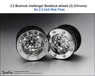 Mudrock CH Beadlock Chrome wheel AX10 F350 Crawler  