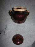 McCoy Bean Pot Brown Drip Glaze Vintage Pottery Good  