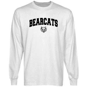  NCAA Binghamton Bearcats White Logo Arch Long Sleeve T 