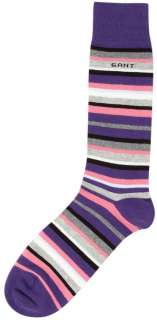 Gant Mens Multi Stripe Socks Purple One Size  