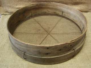 Vintage Wood & Wire Strainer Sifter Antique Old Basket  
