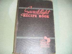 1943 COOKBOOK SEARCHLIGHT RECIPE BOOK, HOUSEHOLD tabbed  